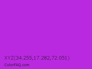 XYZ 34.255,17.282,72.051 Color Image