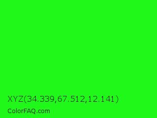 XYZ 34.339,67.512,12.141 Color Image