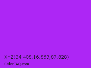 XYZ 34.408,16.863,87.828 Color Image