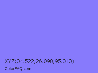 XYZ 34.522,26.098,95.313 Color Image