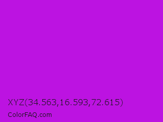 XYZ 34.563,16.593,72.615 Color Image