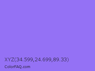 XYZ 34.599,24.699,89.33 Color Image