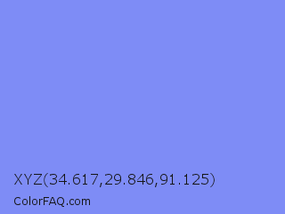 XYZ 34.617,29.846,91.125 Color Image