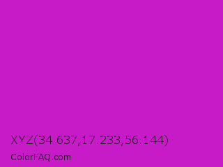 XYZ 34.637,17.233,56.144 Color Image