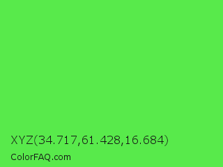 XYZ 34.717,61.428,16.684 Color Image