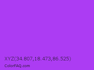 XYZ 34.807,18.473,86.525 Color Image