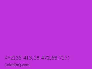 XYZ 35.413,18.472,68.717 Color Image