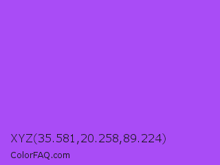 XYZ 35.581,20.258,89.224 Color Image