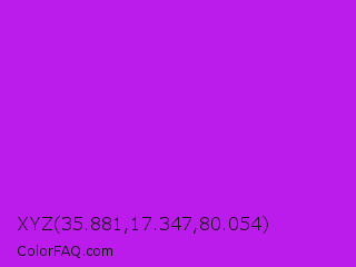 XYZ 35.881,17.347,80.054 Color Image
