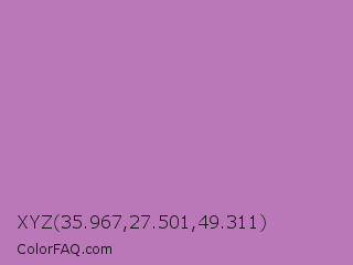 XYZ 35.967,27.501,49.311 Color Image
