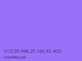 XYZ 35.998,25.166,93.403 Color Image