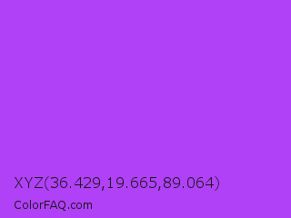 XYZ 36.429,19.665,89.064 Color Image