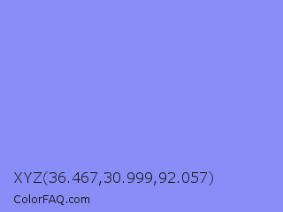 XYZ 36.467,30.999,92.057 Color Image