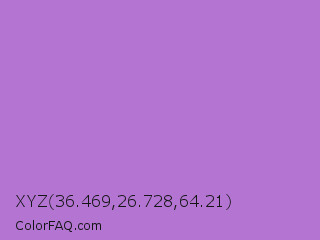 XYZ 36.469,26.728,64.21 Color Image