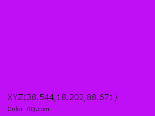 XYZ 38.544,18.202,88.671 Color Image