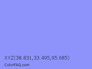 XYZ 38.831,33.495,95.685 Color Image