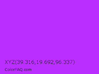 XYZ 39.316,19.692,96.337 Color Image