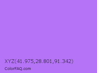 XYZ 41.975,28.801,91.342 Color Image