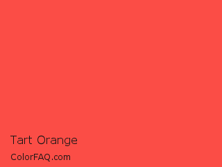 XYZ 43.543,26.259,8.568 Tart Orange Color Image