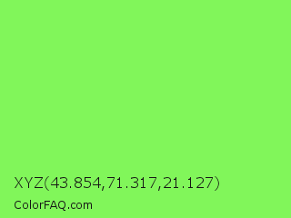 XYZ 43.854,71.317,21.127 Color Image