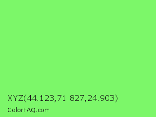 XYZ 44.123,71.827,24.903 Color Image