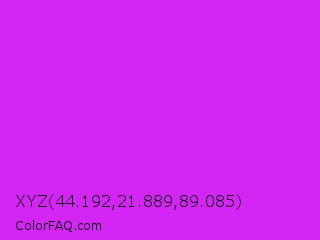 XYZ 44.192,21.889,89.085 Color Image