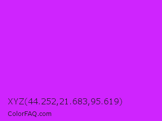 XYZ 44.252,21.683,95.619 Color Image