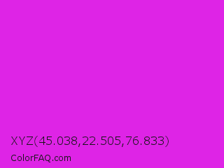 XYZ 45.038,22.505,76.833 Color Image