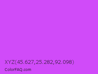 XYZ 45.627,25.282,92.098 Color Image