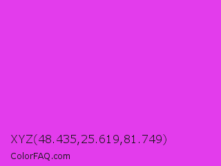 XYZ 48.435,25.619,81.749 Color Image