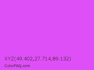 XYZ 49.402,27.714,89.132 Color Image