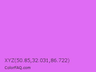 XYZ 50.85,32.031,86.722 Color Image