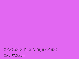 XYZ 52.241,32.28,87.482 Color Image