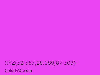 XYZ 52.567,28.389,87.503 Color Image