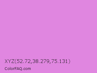XYZ 52.72,38.279,75.131 Color Image
