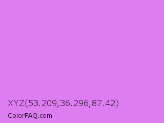 XYZ 53.209,36.296,87.42 Color Image
