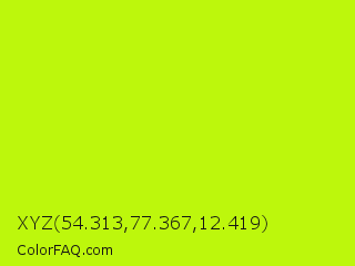 XYZ 54.313,77.367,12.419 Color Image