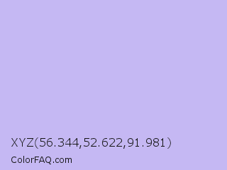 XYZ 56.344,52.622,91.981 Color Image