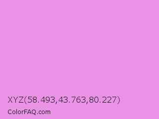 XYZ 58.493,43.763,80.227 Color Image
