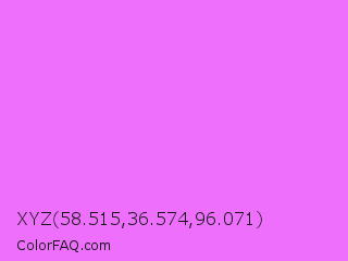XYZ 58.515,36.574,96.071 Color Image