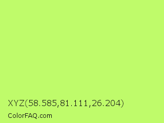 XYZ 58.585,81.111,26.204 Color Image