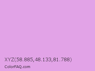 XYZ 58.885,48.133,81.788 Color Image