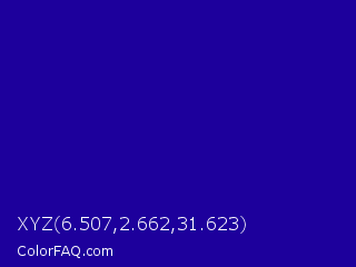 XYZ 6.507,2.662,31.623 Color Image