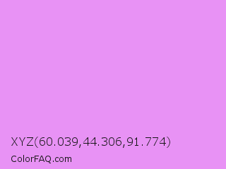 XYZ 60.039,44.306,91.774 Color Image