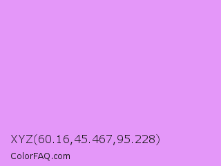 XYZ 60.16,45.467,95.228 Color Image