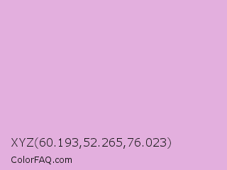 XYZ 60.193,52.265,76.023 Color Image