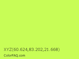 XYZ 60.624,83.202,21.668 Color Image