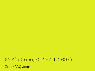 XYZ 60.656,76.197,12.807 Color Image