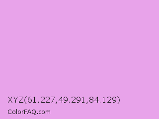 XYZ 61.227,49.291,84.129 Color Image