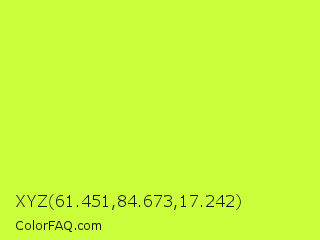 XYZ 61.451,84.673,17.242 Color Image